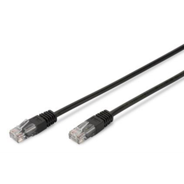 Digitus CAT 5e UTP, 3м, AWG 26/7, PVC, чорний