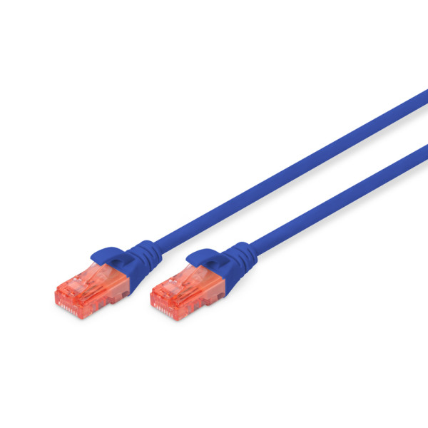 Digitus Патч-корд CAT 6 UTP, 10м, AWG 26/7, Cu, LSZH, синього кольору