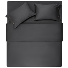 ARDESTO Простирадло Mix&Match Premium, 240x260см, 100% бавовна, сатин, сірий