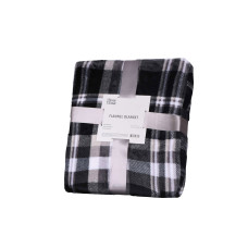 ARDESTO Плед Flannel, 200х220см, клітинка сіра, 100% поліестер