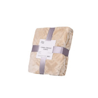 ARDESTO Плед Embossed, 160х200см, тауп, 100% поліестер