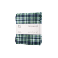 ARDESTO Плед Fleece, 160х200 см, 100% поліестер, клітинка зелена