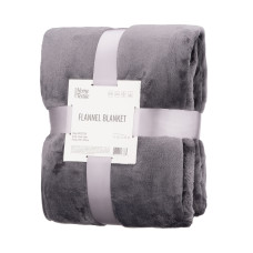 ARDESTO Плед Flannel, 200x220 см, 100% поліестер, темно-сірий