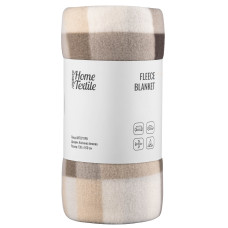 ARDESTO Плед Fleece, 130x160см, 100% поліестер, клітинка, бежевий