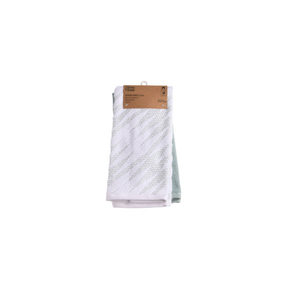ARDESTO Набір кухонних рушників SuperSoft, махрові, аква, 2х40х60см, 100% бавовна