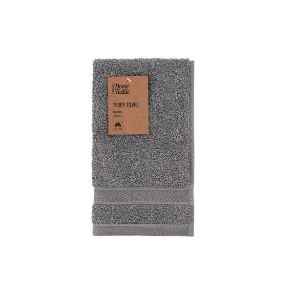 ARDESTO Рушник махровий SuperSoft, сірий, 30х50см, 100% бавовна