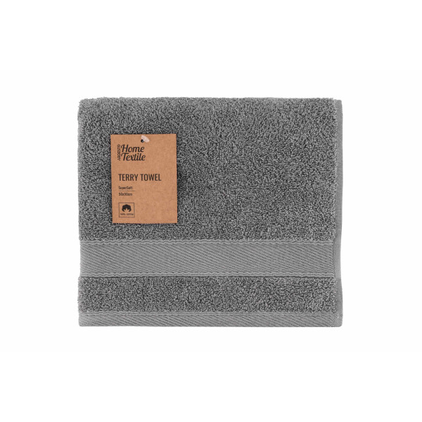 ARDESTO Рушник махровий SuperSoft, сірий, 50х90см, 100% бавовна