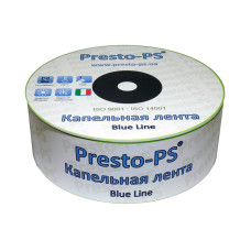 Крапельна стрічка Presto-PS щілинна Blue Line отвори через 10 см, витрата води 1,4 л/год, довжина 500 м (BL-10-500)