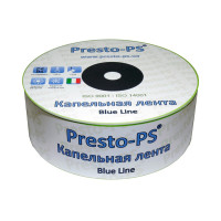 Крапельна стрічка Presto-PS щілинна Blue Line отвори через 20 см, витрата води 2,4 л/год, довжина 500 м (BL-20-500)