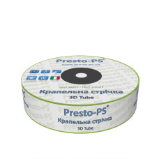Крапельна стрічка Presto-PS емітерна 3D Tube крапельниці через 10 см витрата 1,38 л/год, довжина 1000 м (3D-7-10-1000)