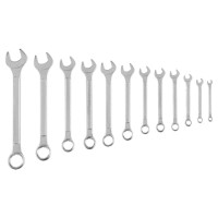 Ключі комбіновані ріжково-накидні Top Tools 35D357, набір 12 шт., 6–22 мм, сталь