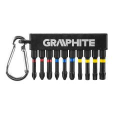 Набір ударних біт GRAPHITE 56H562 PH/PZ/TX, 10 шт., довжина 50 мм, сталь S2, 1/4"