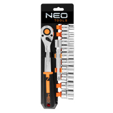 Набір головок торцевих з тріскачкою Neo Tools 10-030 1/2", 12 шт.