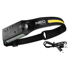 Ліхтар Neo Tools 99-097, налобний, акумуляторний, сенсорний, 350 лм