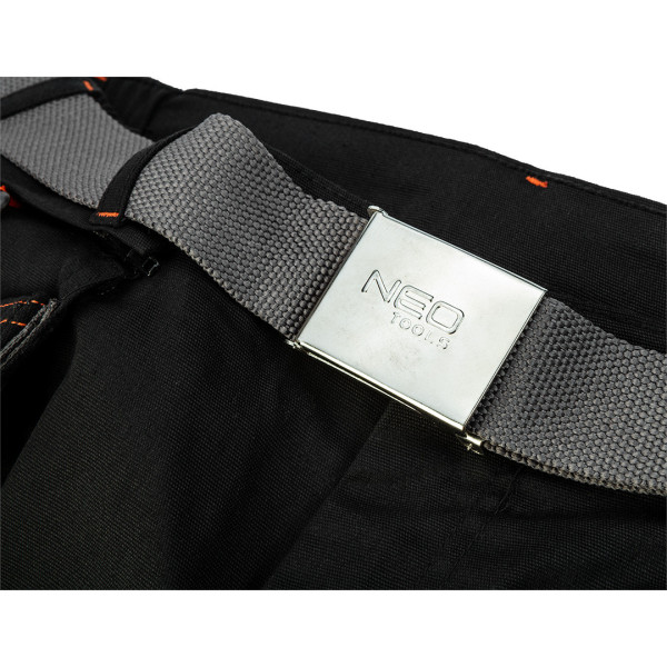 Шорти робочі NEO HD Slim 81-278, чорні, з підсиленнями Oxford та знімними карманами