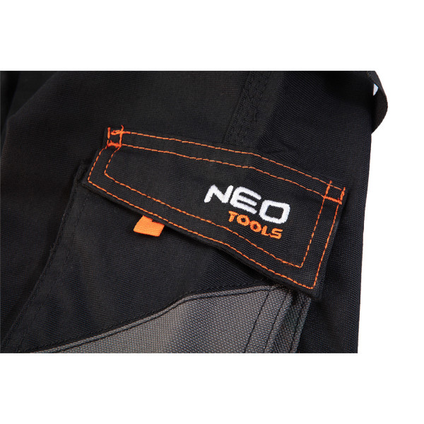 Шорти робочі NEO HD Slim 81-278, чорні, з підсиленнями Oxford та знімними карманами