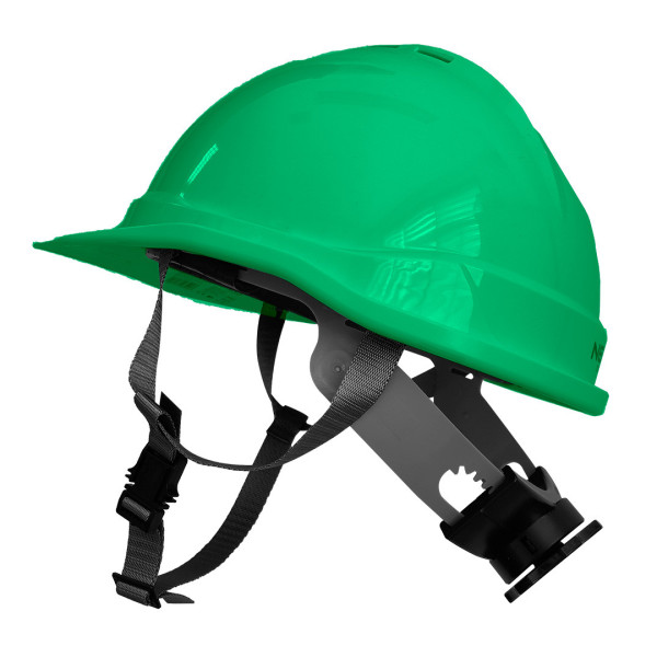 Каска промислова NEO TOOLS 97-223, зелена, з підборіддям, ABS, CE сертифікат Зелений