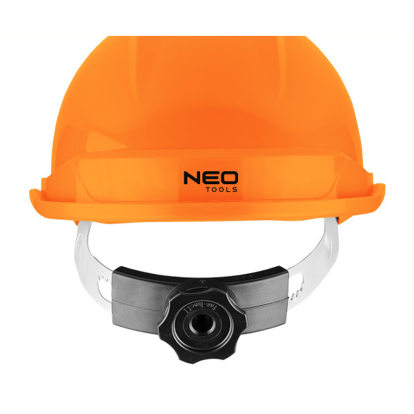 Каска промислова NEO TOOLS 97-225, помаранчева, з підборіддям, ABS, CE сертифікат Жовтогарячий
