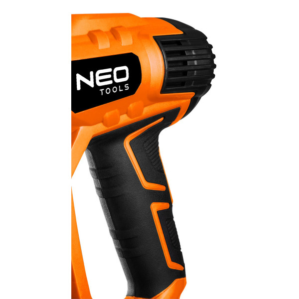 Термофен NEO TOOLS 04-710, потужність 2000 Вт, температурний діапазон 50-600°C, з кейсом та дисплеєм