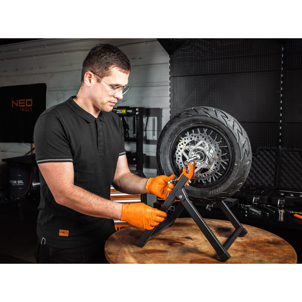 Футболка-поло NEO TOOLS 81-659 DENIM BLACK, чорна, 100% бавовна, робоча M