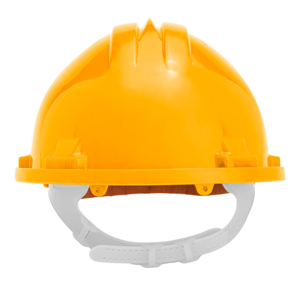 Каска захисна NEO TOOLS 97-200, жовта, HDPE, клас 0, захист від електрики, CE сертифікат Жовтий