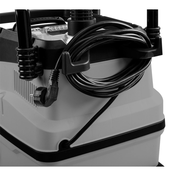 Будівельний пилосос Graphite 59G610, 1600 Вт, 30 л з водяним фільтром та розеткою для інструменту