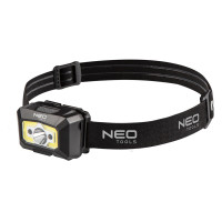 Налобний ліхтар Neo Tools 99-073, COB LED, 250 лм, з датчиком руху, червоний світ