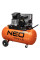 Масляний компресор NEO 12K030, 100 л, 1500 Вт, 280 л/хв, 10 бар, 230 В, для майстерні та сервісу