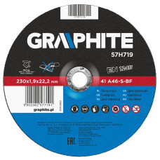 Відрізний диск по металу GRAPHITE 57H719 125x1,0x22,2 мм A60-T-BF EN12413