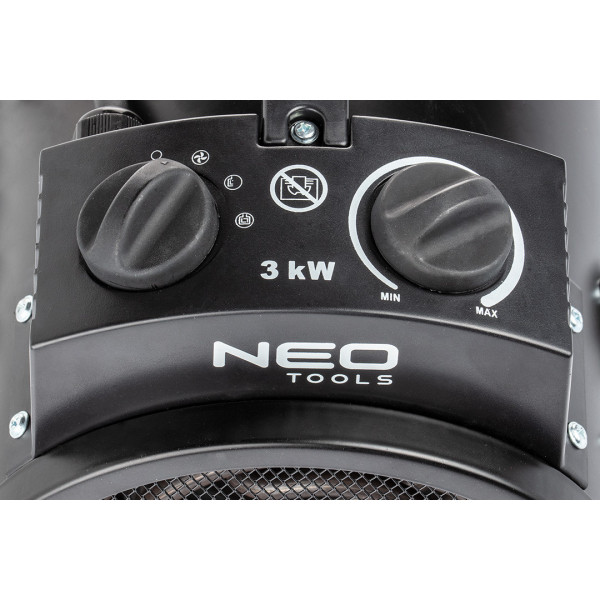 Обігрівач електричний NEO Tools 90-068, 3 кВт, захист від перегріву, портативний