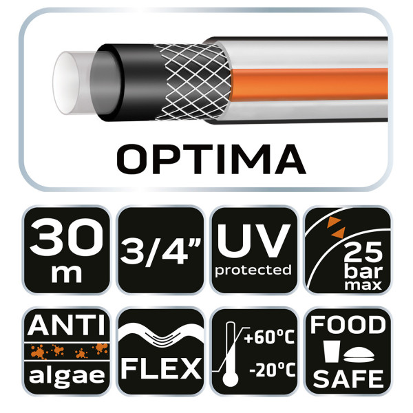 Садовий шланг Neo Tools 15-824 Optima 3/4" x 30 м 4-шаровий