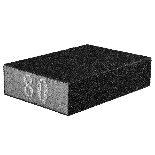 Губка наждачна, 70 x 25 x 100 мм, K80