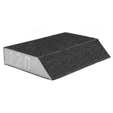 Губка наждачна коса, 125 x 25 x 90 мм, K120