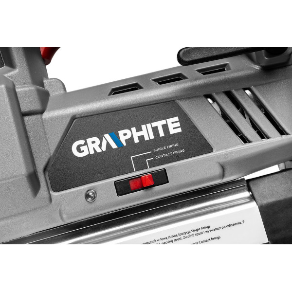 Акумуляторний степлер GRAPHITE 58G081 2-в-1, скоби та цвяхи, 18 В, Li-Ion, без АКБ та ЗП