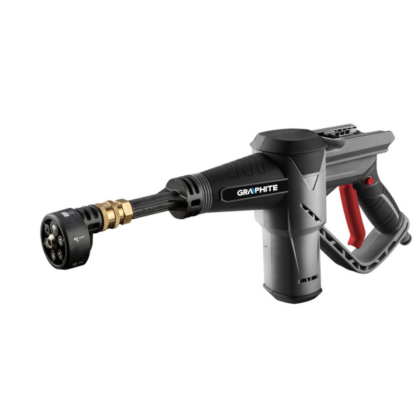 Акумуляторна мийка високого тиску GRAPHITE 58G083 18V - 50 бар, 6 насадок, без АКБ в комплекті