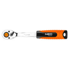Тріскачка NEO 1/4" 08-530, довжина 155 мм, CrV, храповий механізм CrMo