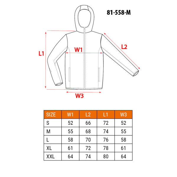 Куртка NEO Tools 81-558 Softshell, водо- та вітрозахисна, з флісовим утеплювачем