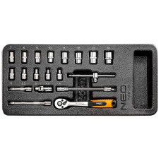 Набір змінних головок 1/4", 19 шт.