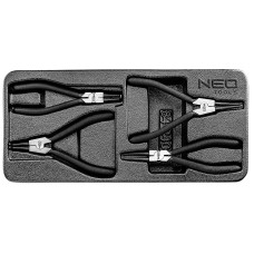 Набір щипців для стопорних кілець NEO Tools 84-240, 4 шт., 19-60 мм