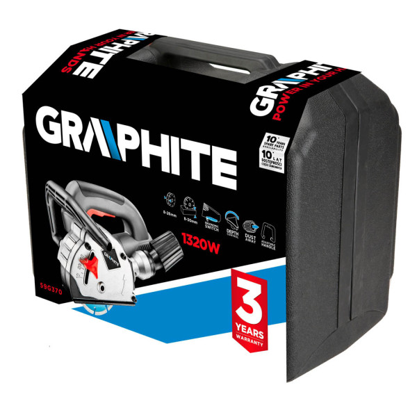 Штроборіз GRAPHITE 59G370 1320 Вт, глибина різу до 30 мм, професійний