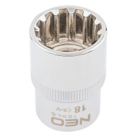 Головка змінна  Spline 1/2" 18 мм