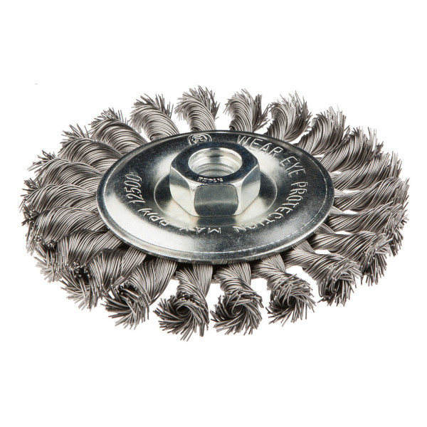 Щітка дротяна дискова, 115 мм x M14, INOX
