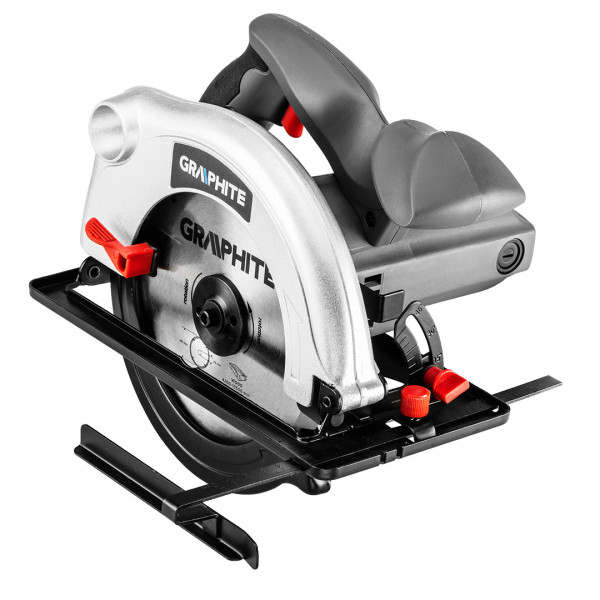 Пила дискова GRAPHITE 58G488, 1200 Вт, з регулюванням кута різання, 5000 об/хв
