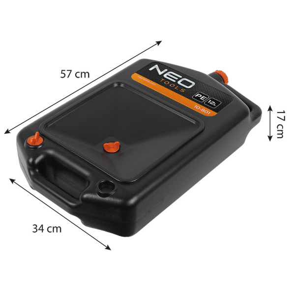 Чаша для зливу оливи NEO TOOLS 10-801, переносна, з кришкою, 12 л, HDPE з УФ-стабілізатором