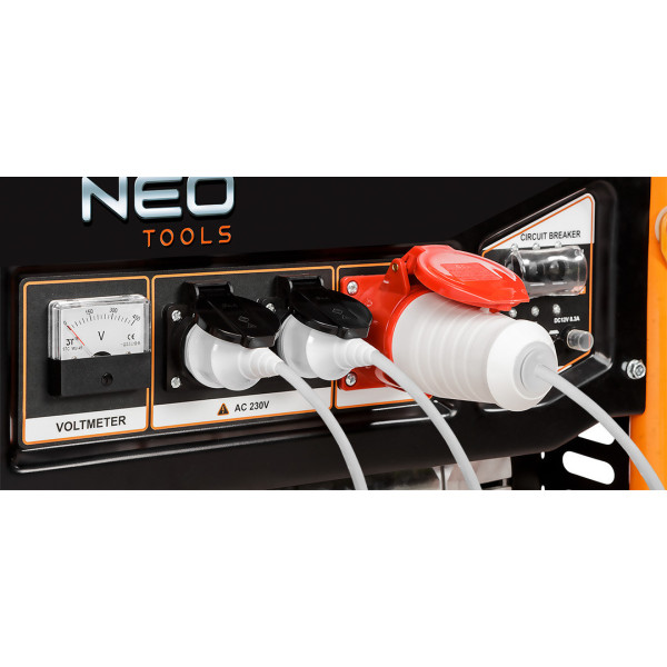 Генератор трифазний бензиновий NEO TOOLS 04-732, 7.5 кВт, EURO 5, бак 25 л