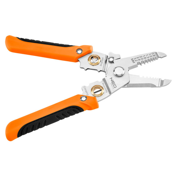 Ізолюючі кліщі 6 в 1 NEO TOOLS 01-549, багатофункціональні, для зняття ізоляції та обтиску