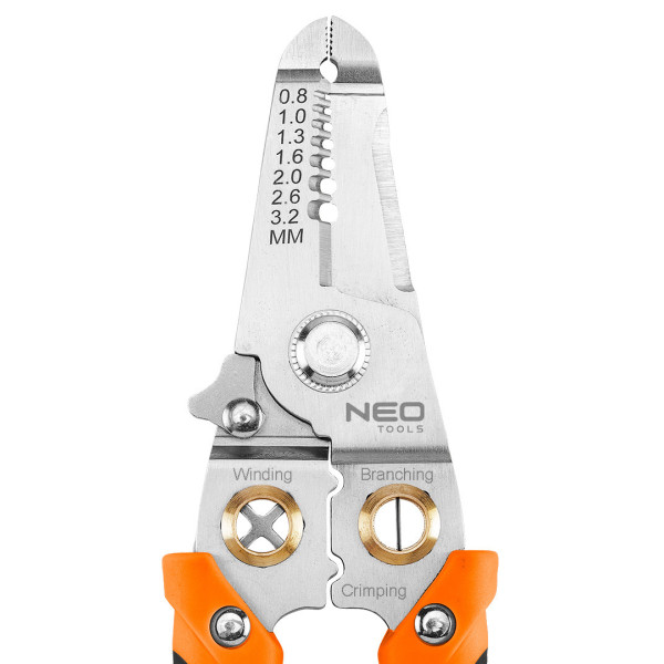 Ізолюючі кліщі 6 в 1 NEO TOOLS 01-549, багатофункціональні, для зняття ізоляції та обтиску