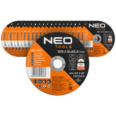 Відрізні круги по металу NEO TOOLS 08-720 125x1,0x22,2 мм, 25 шт.