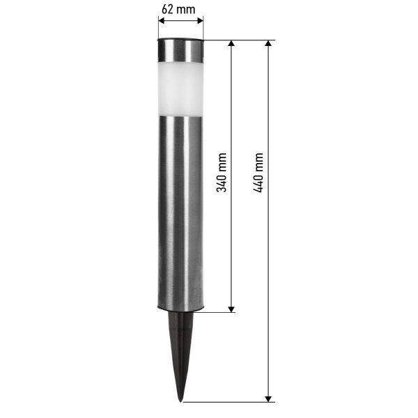 Садовий світильник NEO TOOLS 99-113, сонячна батарея, LED 8000K, 43x6 см