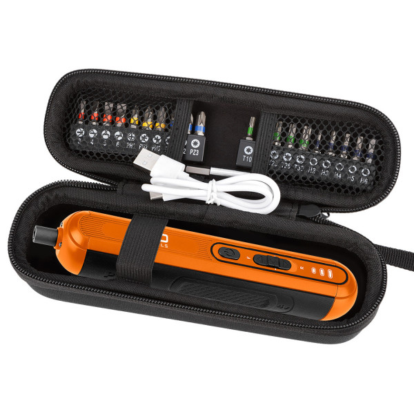 Акумуляторна викрутка NEO TOOLS 04-199 4 В, USB-C, 25 біт, адаптер, кейс